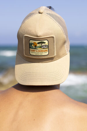 Casquette rétro beige