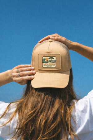 Casquette rétro beige