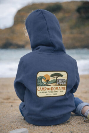 Blauer Kinder-Kapuzenpullover